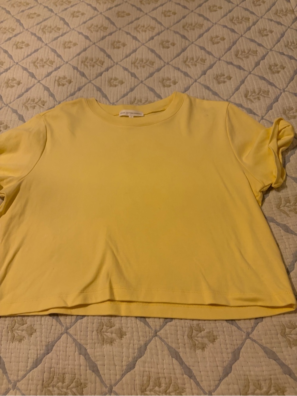 gaze Yellow Cropped Crewneck Tee